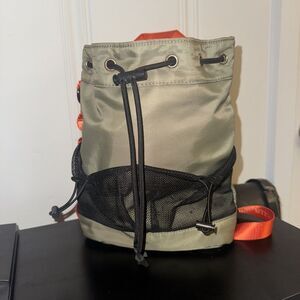 STEVE MADDEN OLIVE/ORANGE Multi BCASSY NYLON BACKPACK SLING BAG